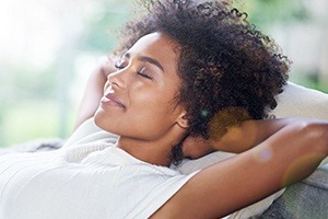 Patient relaxing after sedation dentistry visit